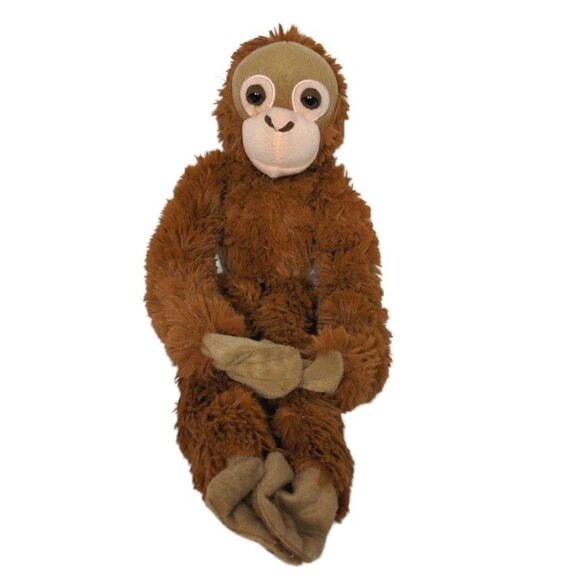 Wild Republic Brown Hanging Monkey Zoo Jungle Plush Stuffed Animal 2014 22” - Picture 1 of 6